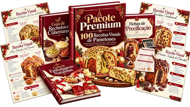 Pacote Premium: receitas visuais e bônus